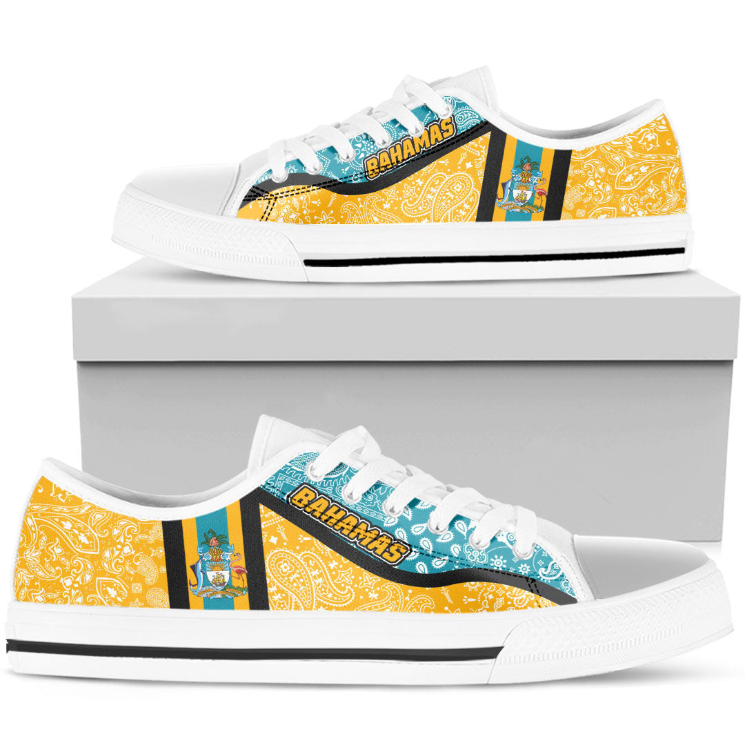 Shoes The Bahamas Low Top Shoes Paisley Bandana Special Style