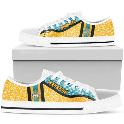 Shoes The Bahamas Low Top Shoes Paisley Bandana Special Style