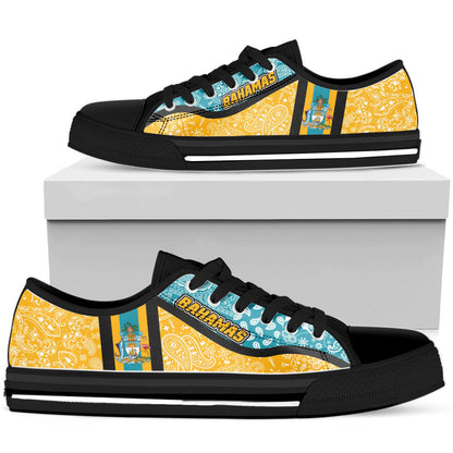 Shoes The Bahamas Low Top Shoes Paisley Bandana Special Style