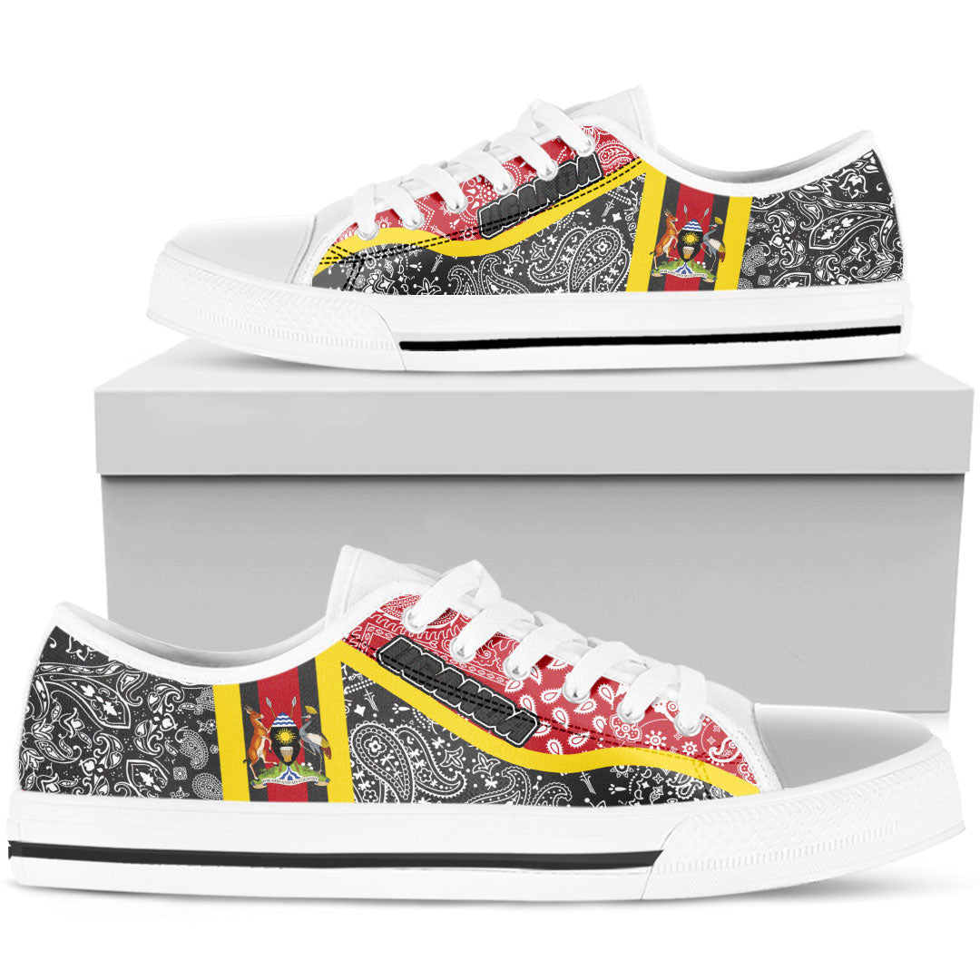 Shoes Uganda Black Version Low Top Shoes Paisley Bandana Special Style