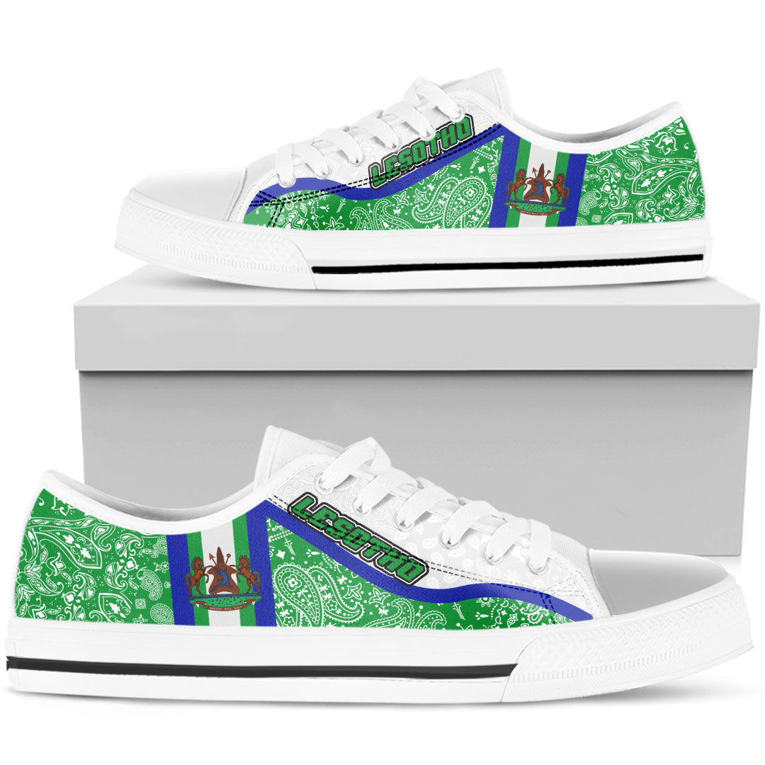Shoes Lesotho Green Version Low Top Shoes Paisley Bandana Special Style