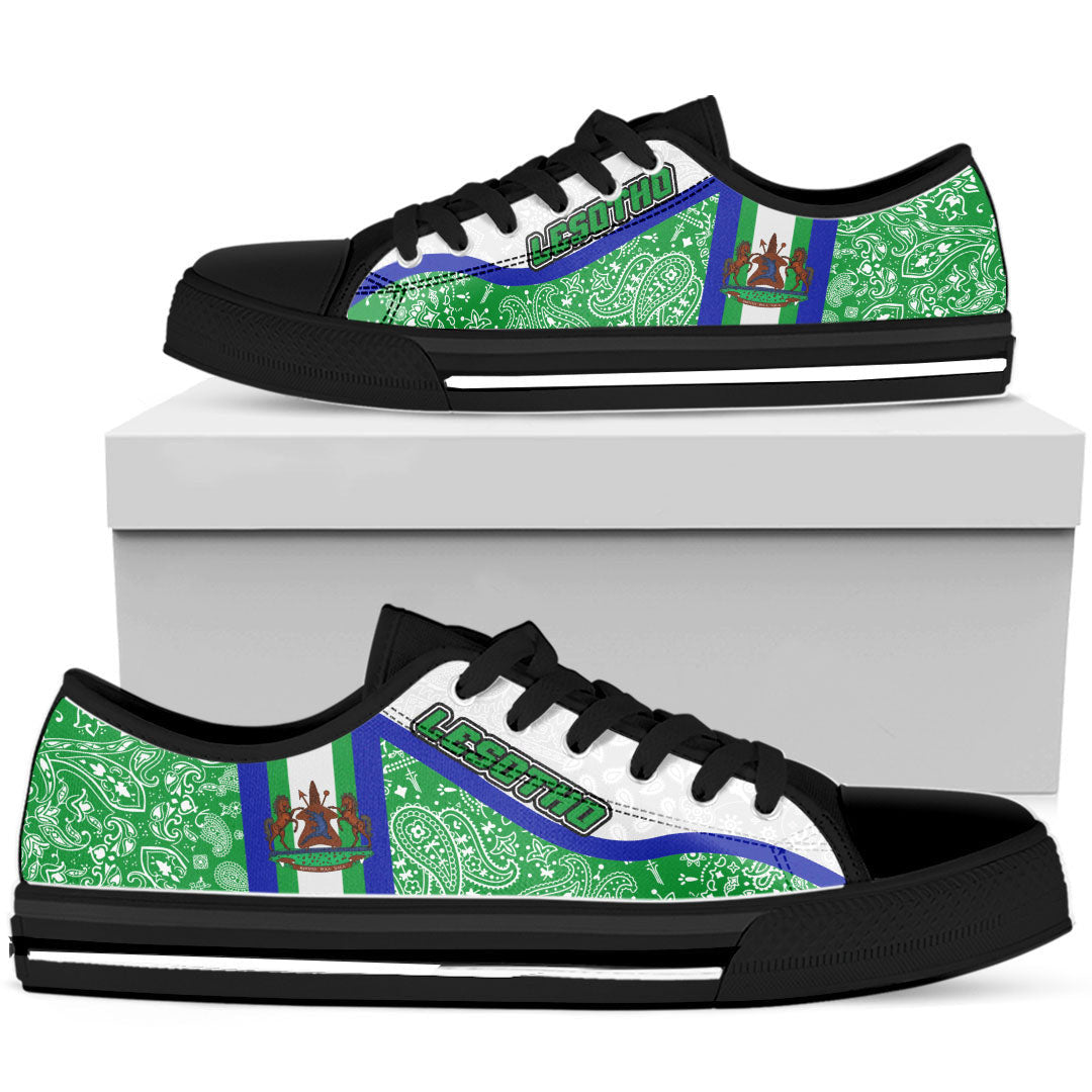 Shoes Lesotho Green Version Low Top Shoes Paisley Bandana Special Style