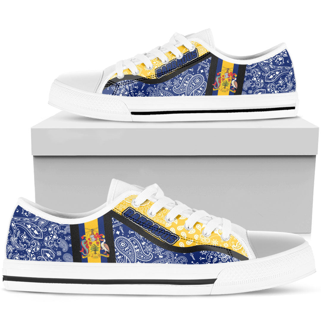Shoes Barbados Low Top Shoes Paisley Bandana Special Style