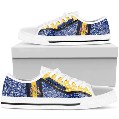 Shoes Barbados Low Top Shoes Paisley Bandana Special Style