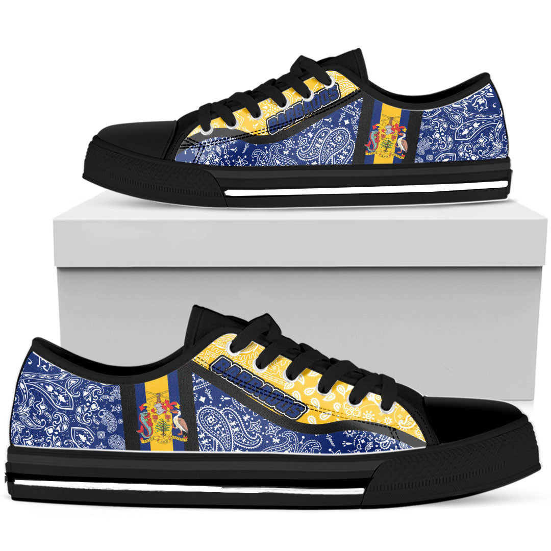 Shoes Barbados Low Top Shoes Paisley Bandana Special Style