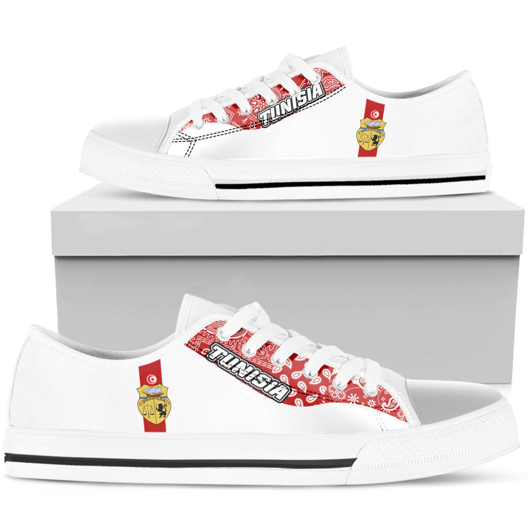 Shoes Tunisia White Version Low Top Shoes Paisley Bandana Special Style