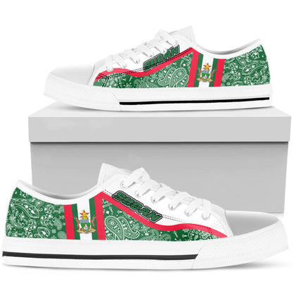 Shoes Sudan Green Version Low Top Shoes Paisley Bandana Special Style