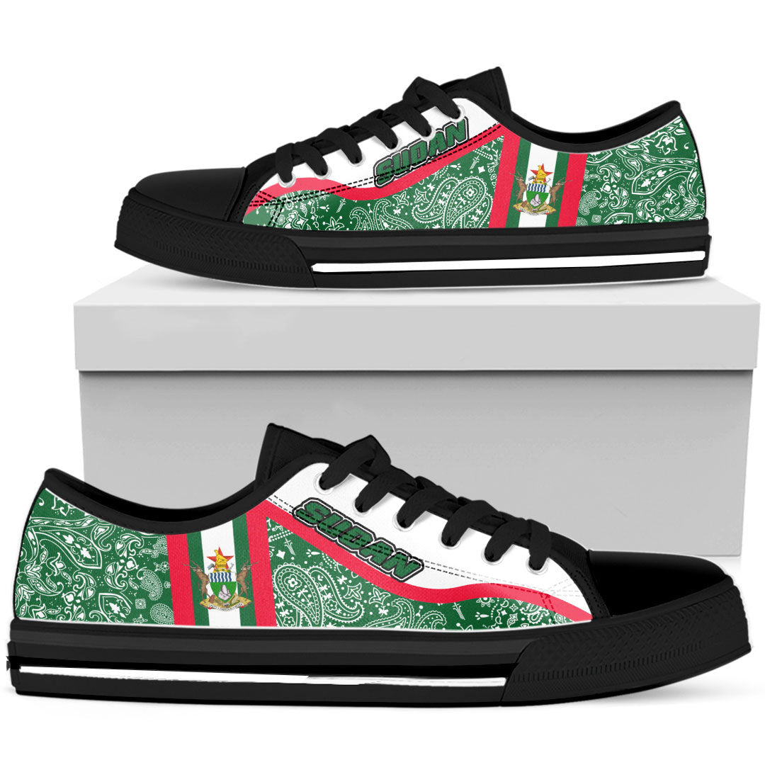 Shoes Sudan Green Version Low Top Shoes Paisley Bandana Special Style