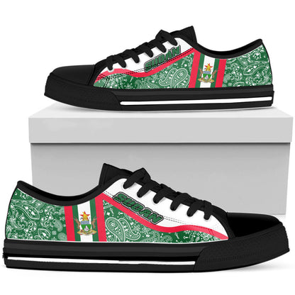Shoes Sudan Green Version Low Top Shoes Paisley Bandana Special Style