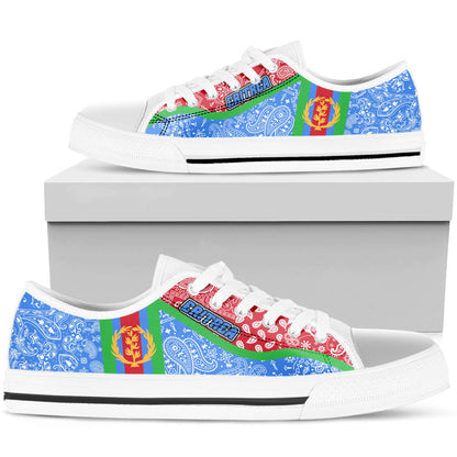 Shoes Eritrea Blue Version Low Top Shoes Paisley Bandana Special Style