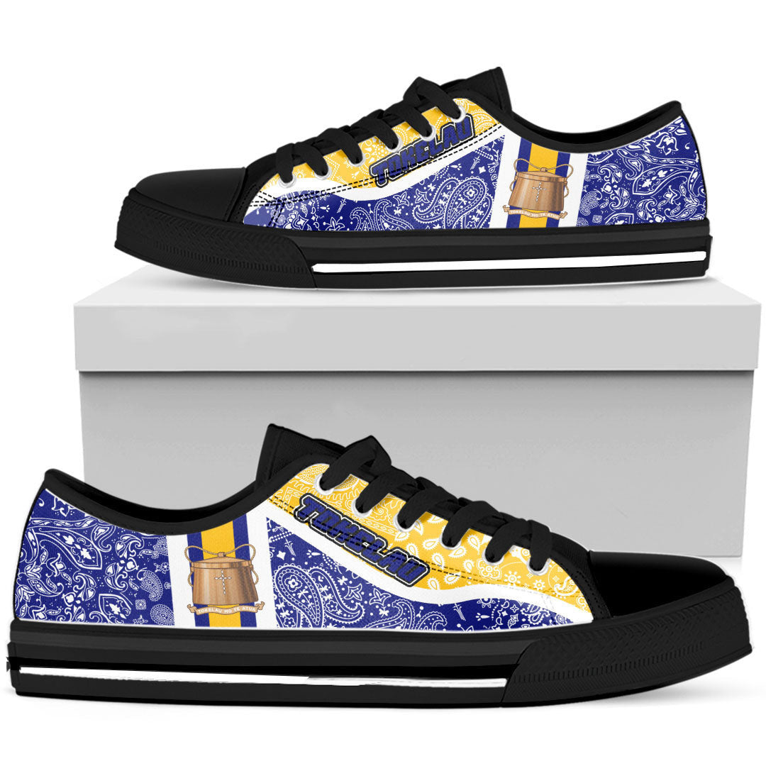 Shoes Tokelau Low Top Shoes Paisley Bandana Special Style