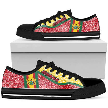 Shoes Ghana Red Version Low Top Shoes Paisley Bandana Special Style