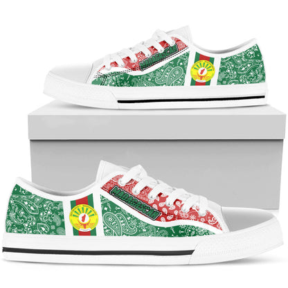 Shoes Madagascar Green Version Low Top Shoes Paisley Bandana Special Style