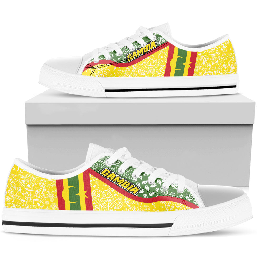 Shoes Gambia Yellow Version Low Top Shoes Paisley Bandana Special Style