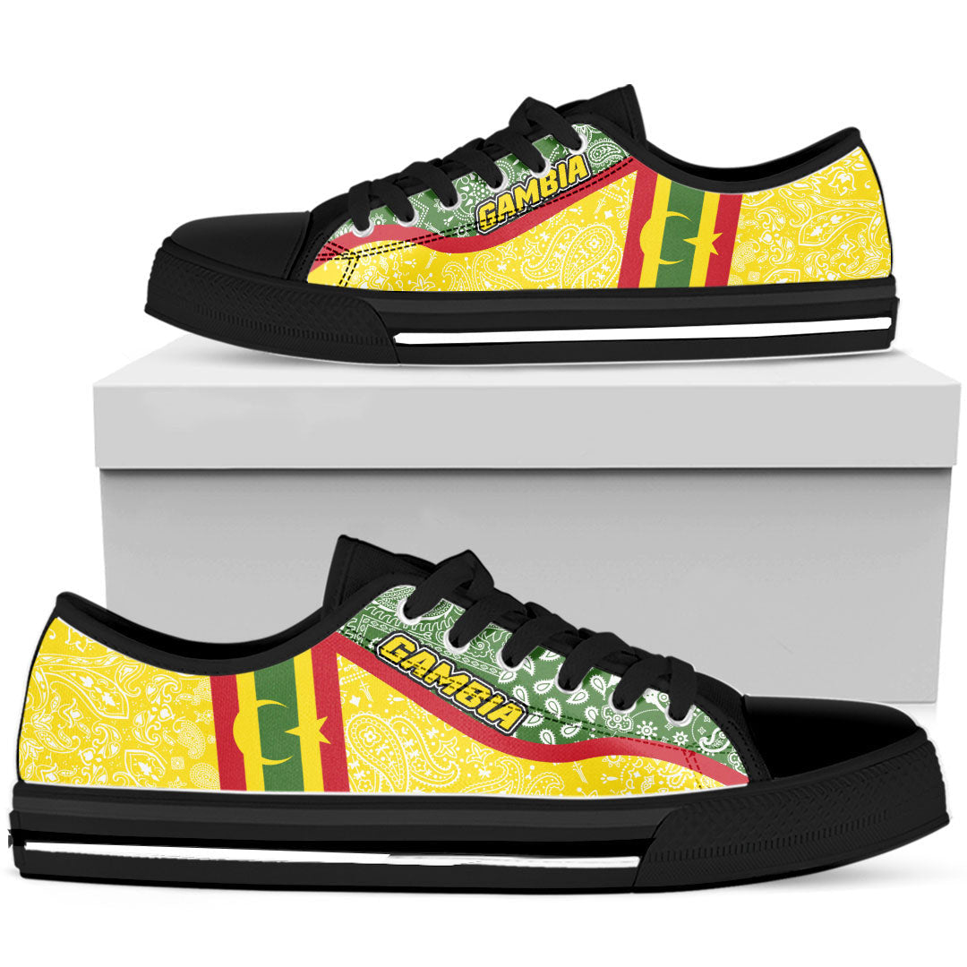 Shoes Gambia Yellow Version Low Top Shoes Paisley Bandana Special Style