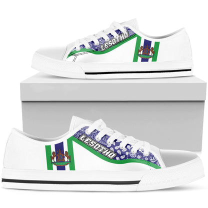 Shoes Lesotho White Version Low Top Shoes Paisley Bandana Special Style