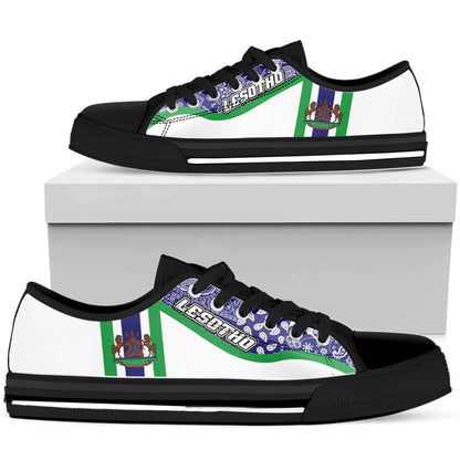 Shoes Lesotho White Version Low Top Shoes Paisley Bandana Special Style