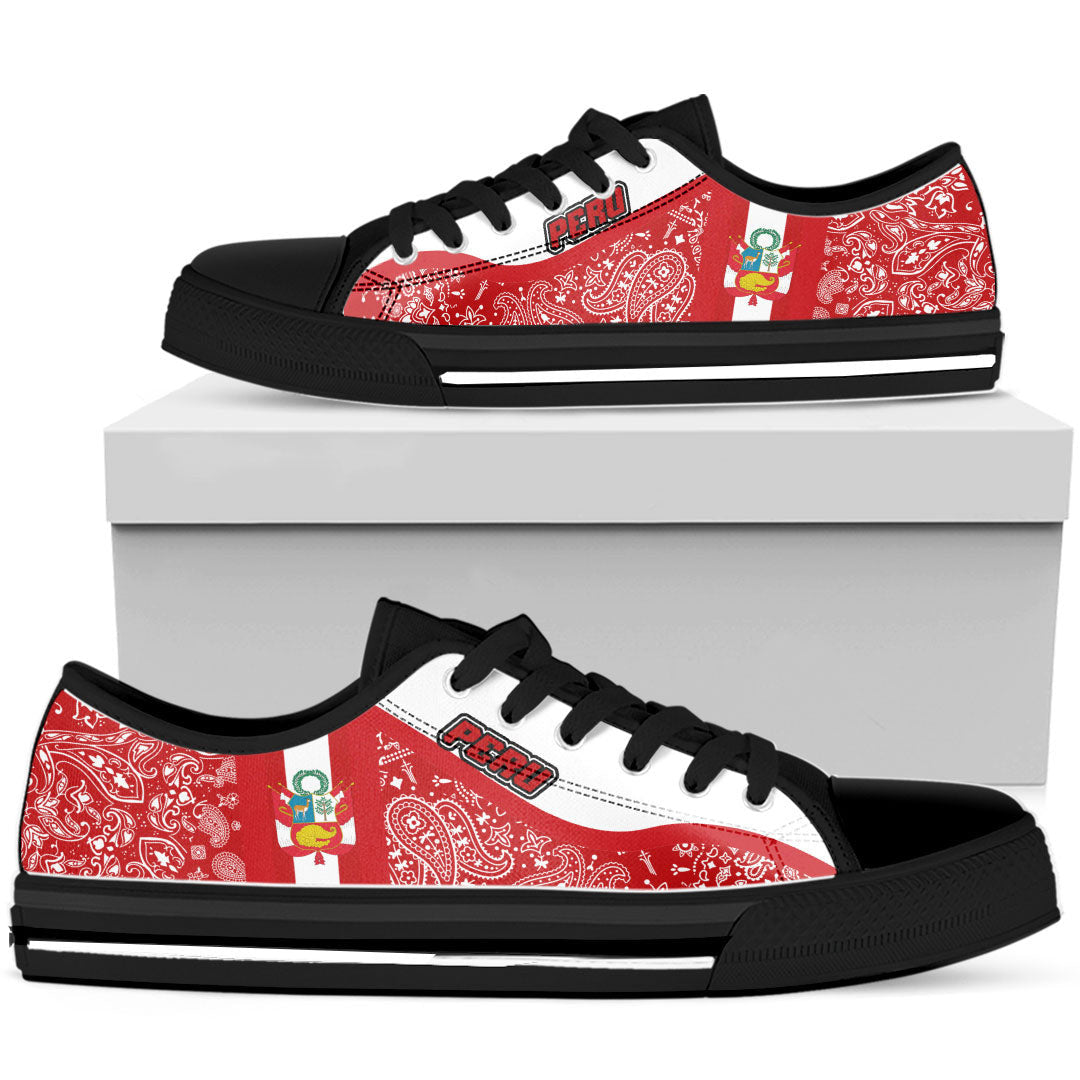 Shoes Peru Low Top Shoes Paisley Bandana Special Style