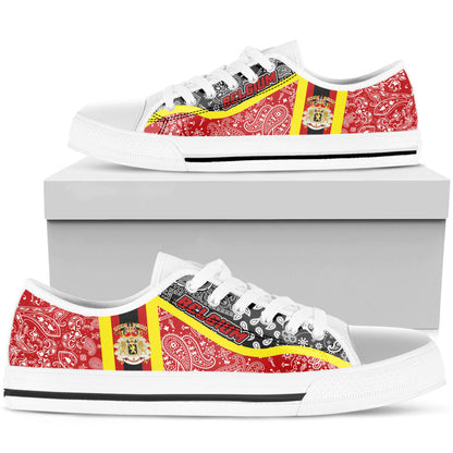 Shoes Belgium Low Top Shoes Paisley Bandana Special Style