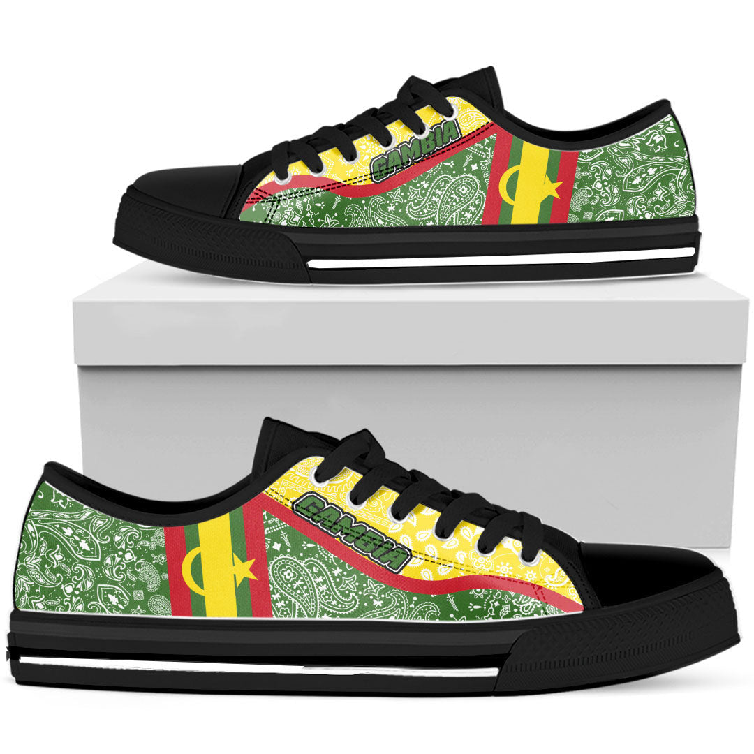 Shoes Gambia Green Version Low Top Shoes Paisley Bandana Special Style