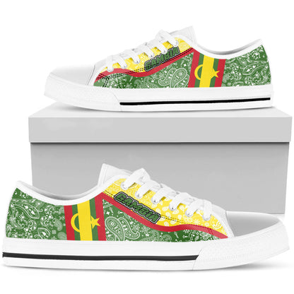 Shoes Gambia Green Version Low Top Shoes Paisley Bandana Special Style