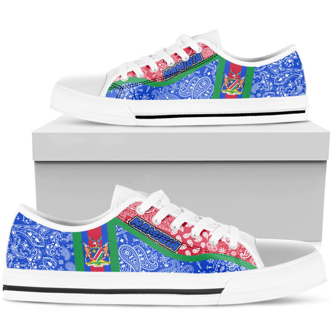 Shoes Namibia Blue Version Low Top Shoes Paisley Bandana Special Style