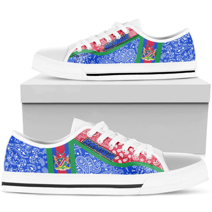 Shoes Namibia Blue Version Low Top Shoes Paisley Bandana Special Style