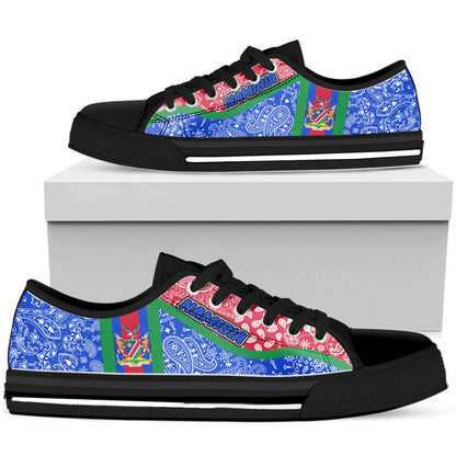 Shoes Namibia Blue Version Low Top Shoes Paisley Bandana Special Style