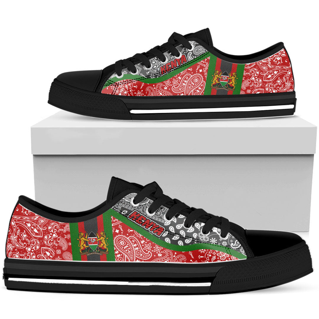 Shoes Kenya Red Version Low Top Shoes Paisley Bandana Special Style