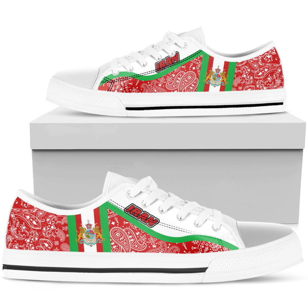 Shoes Iran Red Version Low Top Shoes Paisley Bandana Special Style