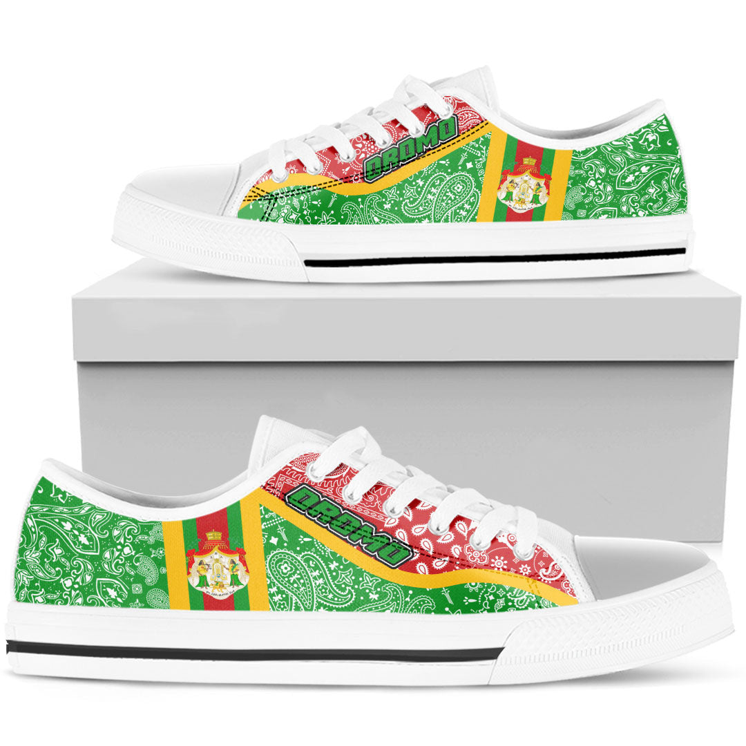 Shoes Oromo Green Version Low Top Shoes Paisley Bandana Special Style