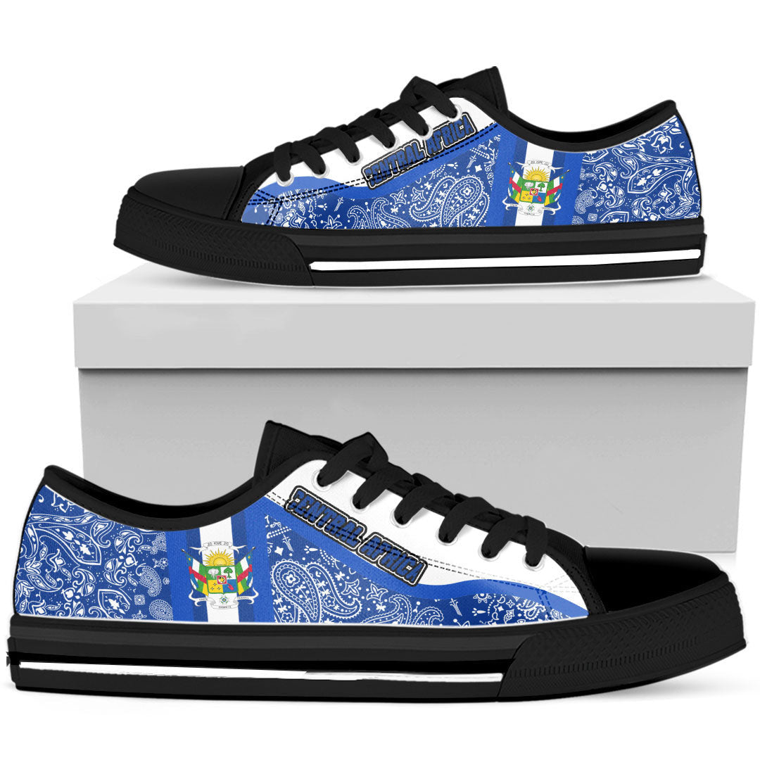 Shoes Central African Low Top Shoes Paisley Bandana Special Style