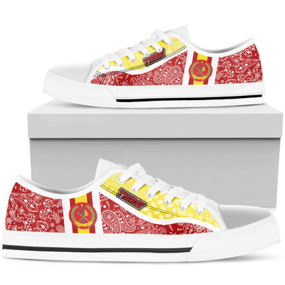 Shoes Tigray Red Version Ethiopia National Regional States Low Top Shoes Paisley Bandana Special Style