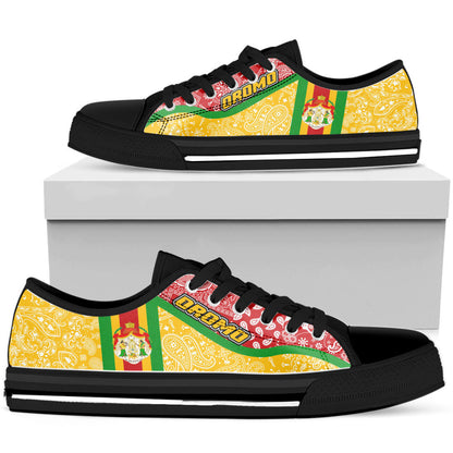 Shoes Oromo Yellow Verison Low Top Shoes Paisley Bandana Special Style