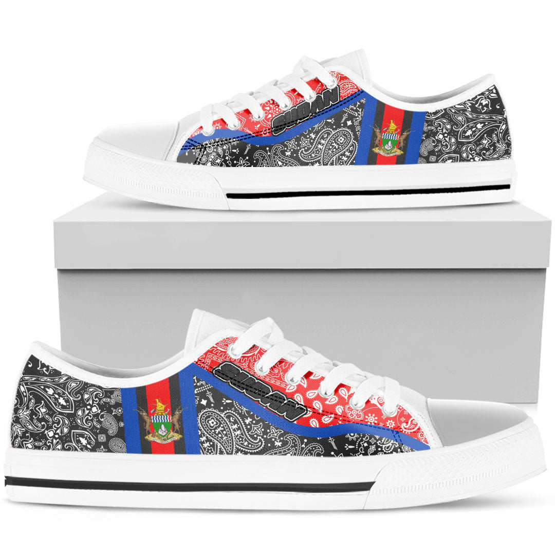 Shoes Sudan Black Version Low Top Shoes Paisley Bandana Special Style