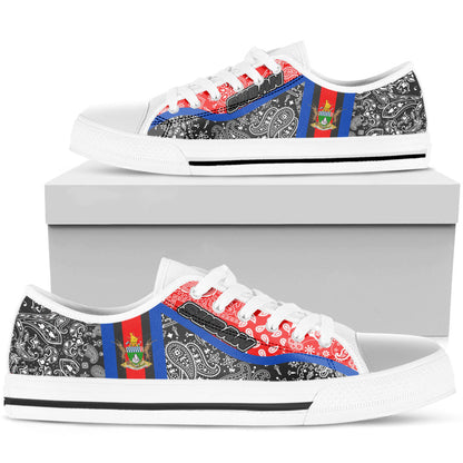 Shoes Sudan Black Version Low Top Shoes Paisley Bandana Special Style