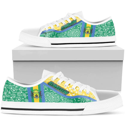 Shoes Gabon Green Version Low Top Shoes Paisley Bandana Special Style