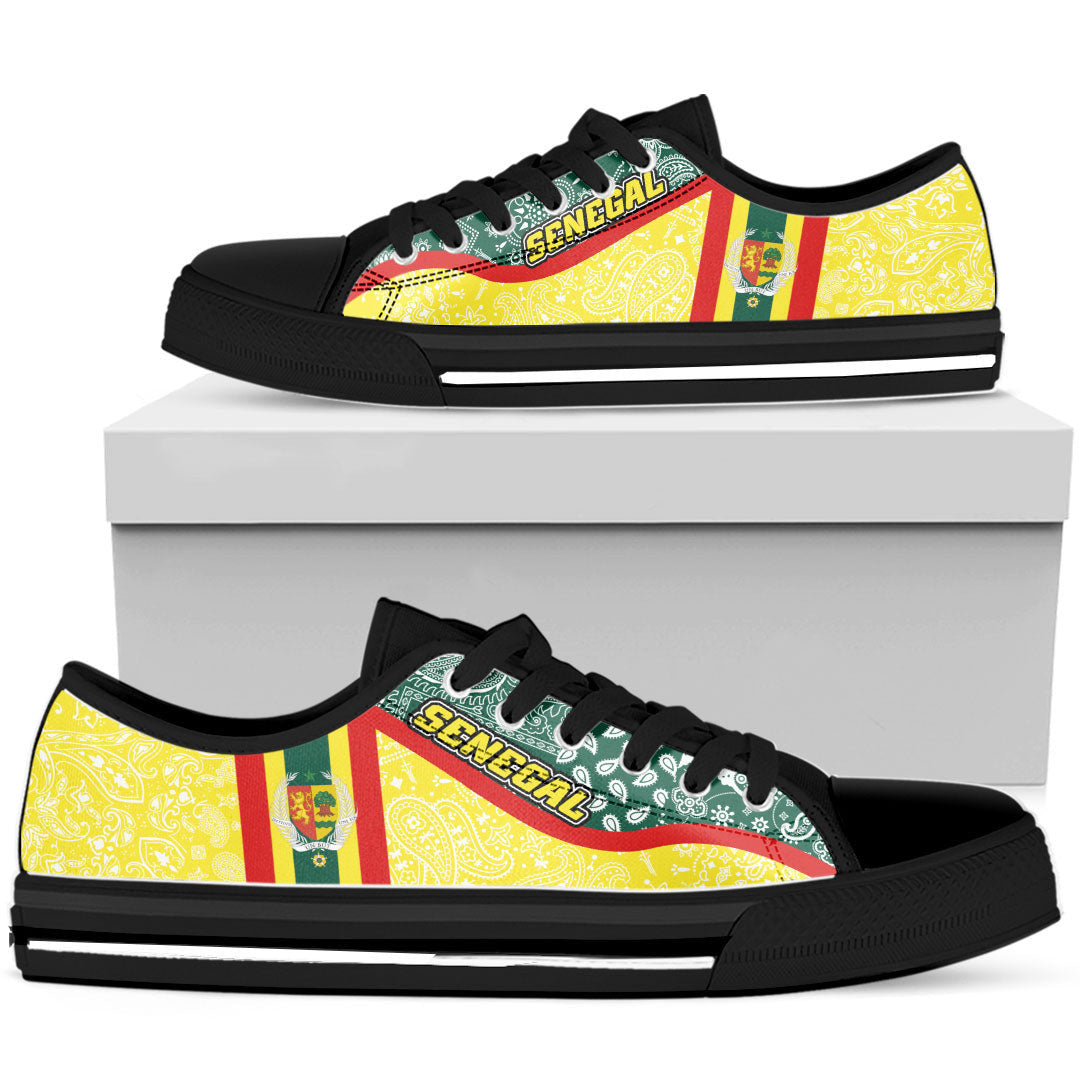 Shoes Senegal Yellow Version Low Top Shoes Paisley Bandana Special Style