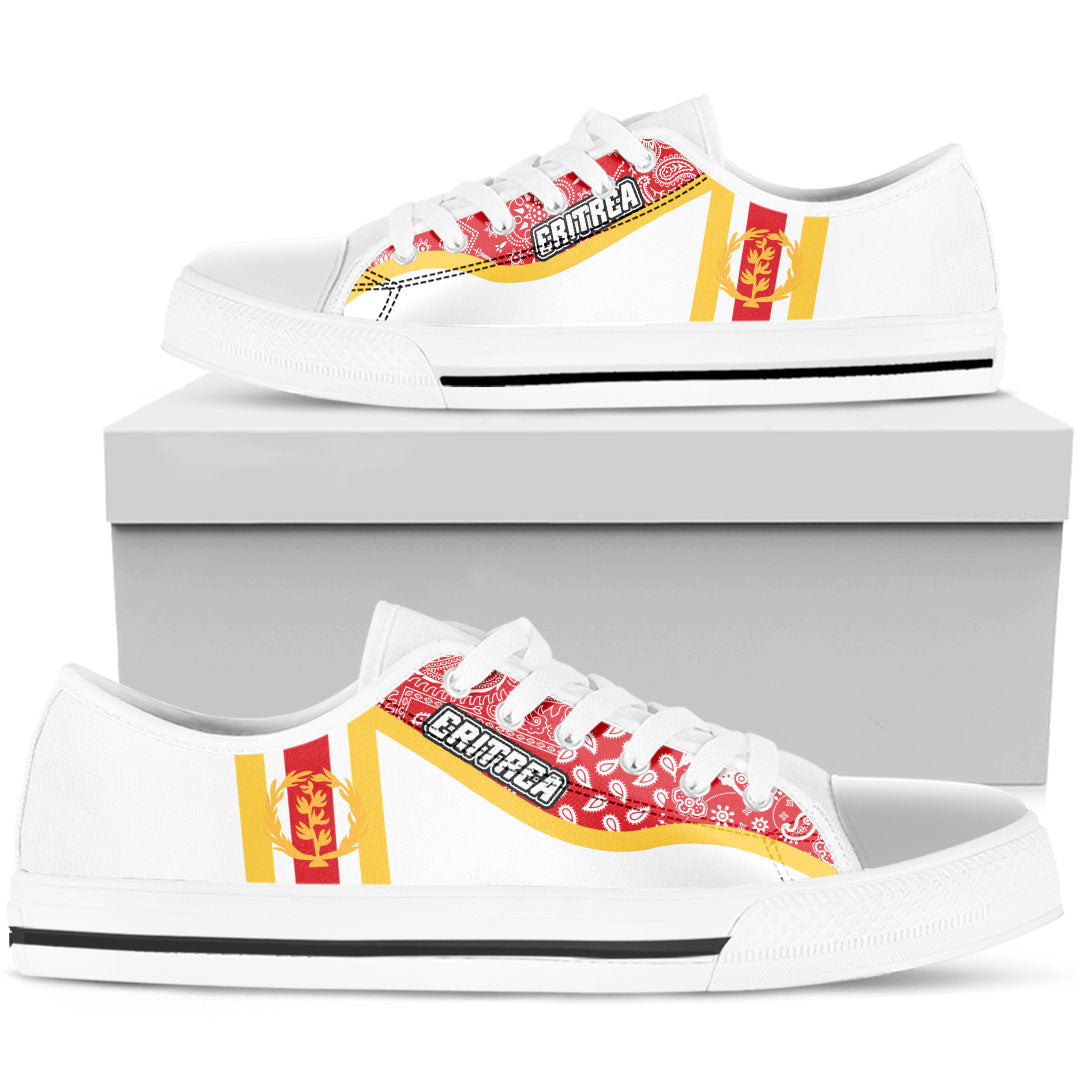 Shoes Eritrea White Version Low Top Shoes Paisley Bandana Special Style
