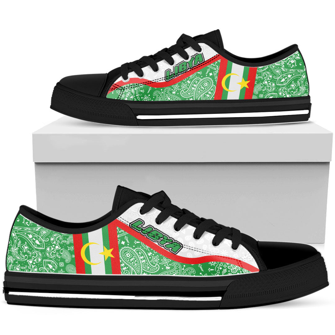Shoes Libya Green Version Low Top Shoes Paisley Bandana Special Style