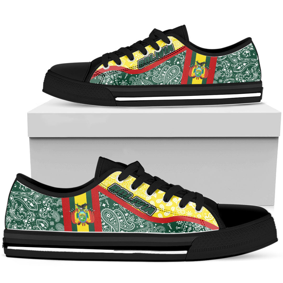 Shoes Bolivia Low Top Shoes Paisley Bandana Special Style