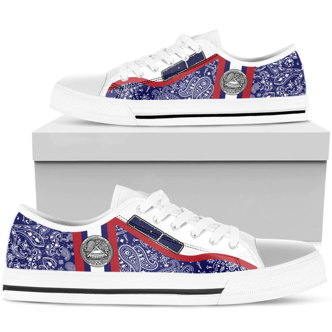 Shoes American Samoa Low Top Shoes Paisley Bandana Special Style
