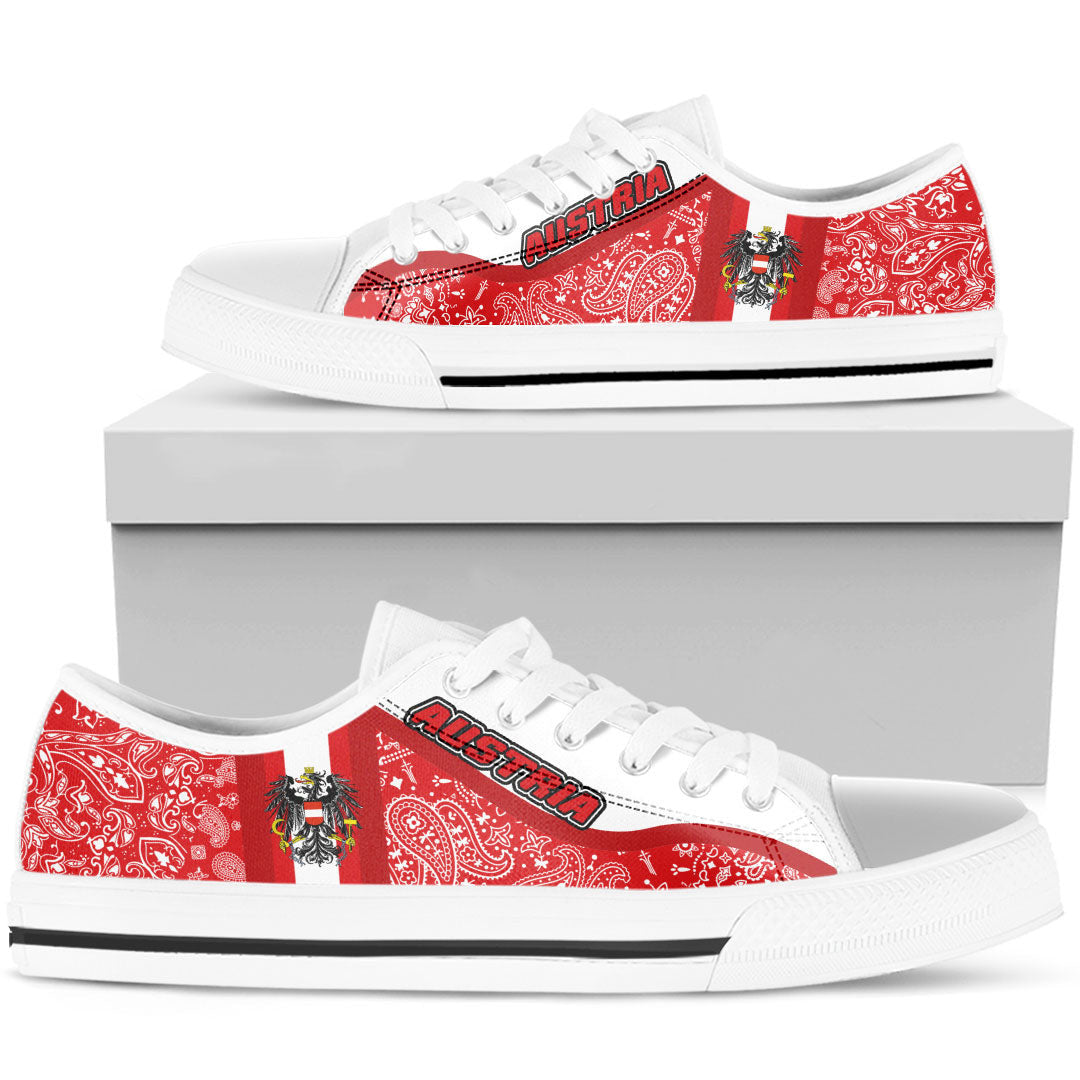 Shoes Austria Low Top Shoes Paisley Bandana Special Style