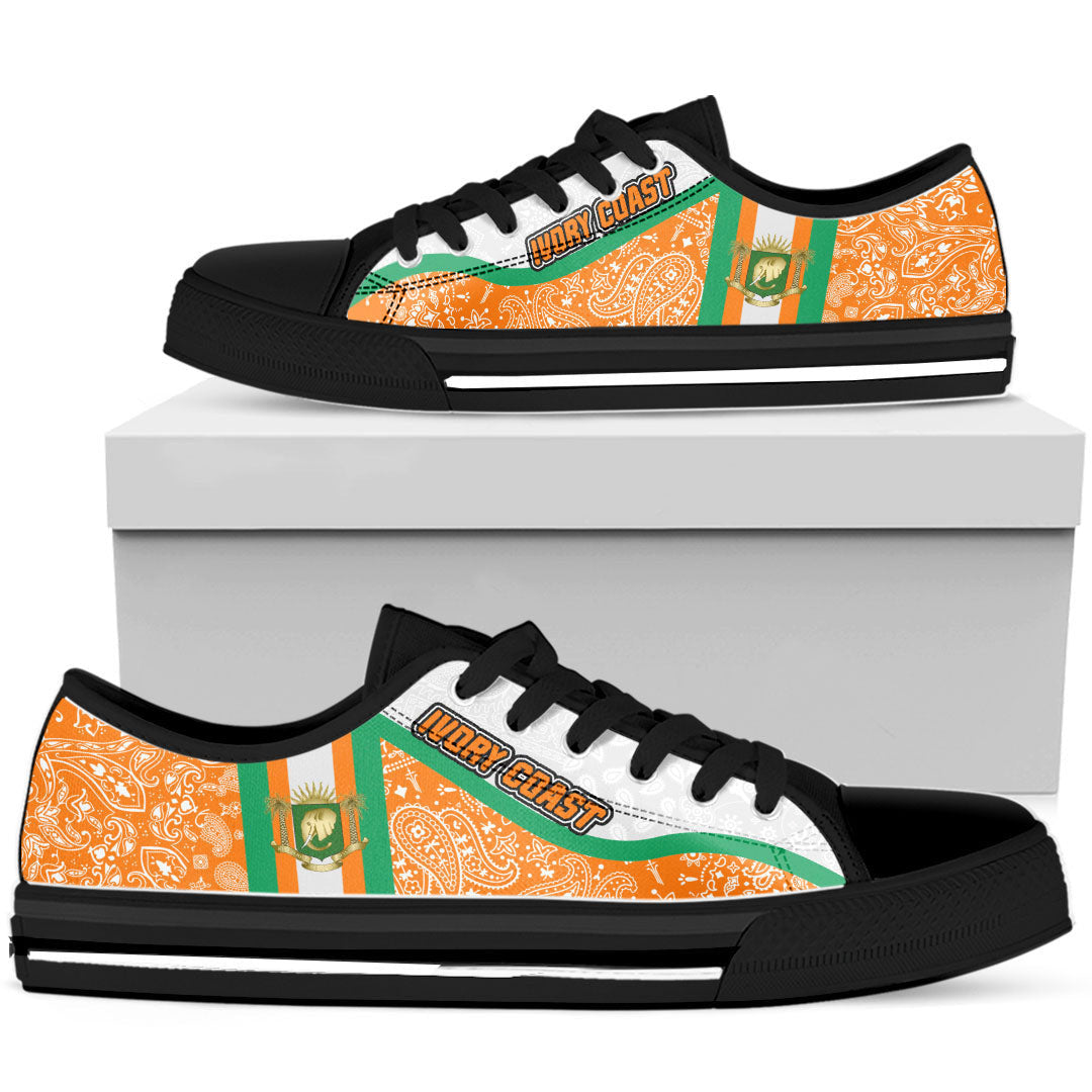 Shoes Ivory Coast Low Top Shoes Paisley Bandana Special Style