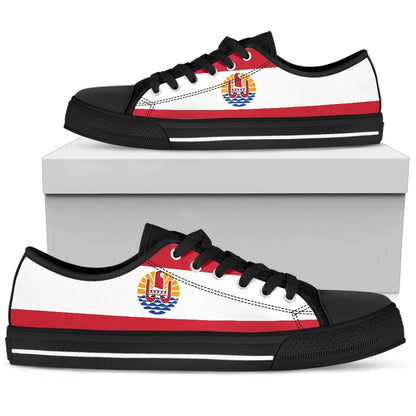 French Polynesia Original Flag Low Top Shoes