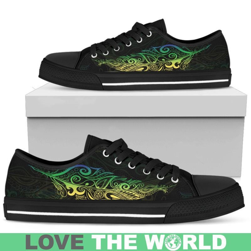 New Zealand Maori Silver Fern Low Top Canvas Shoes
