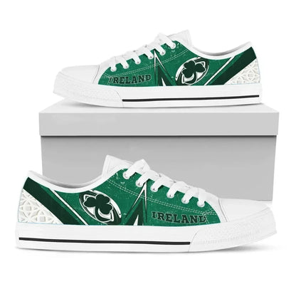 Ireland Rugby Low Top Shoes Celtic Shamrock & Rugby Ball