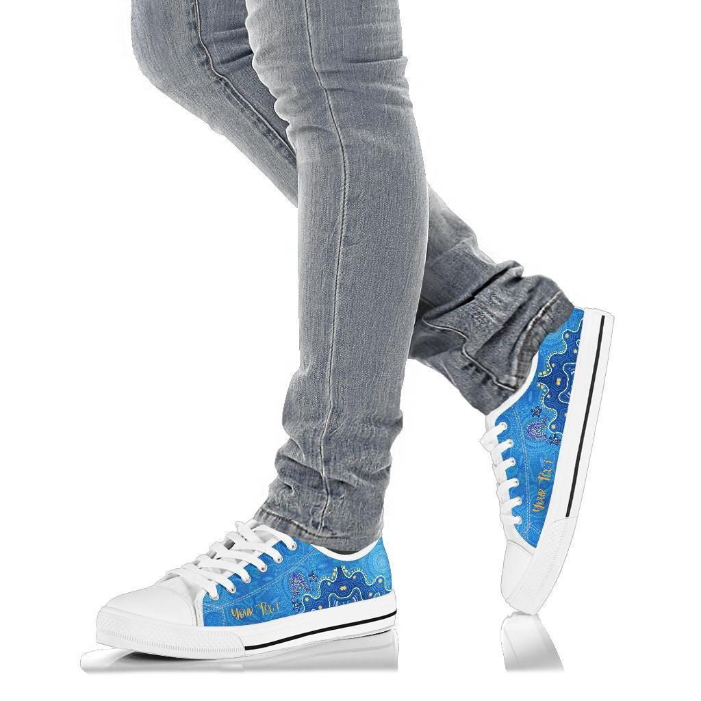 Torres Strait Personalised Low Top Shoes Dhari And Turtle