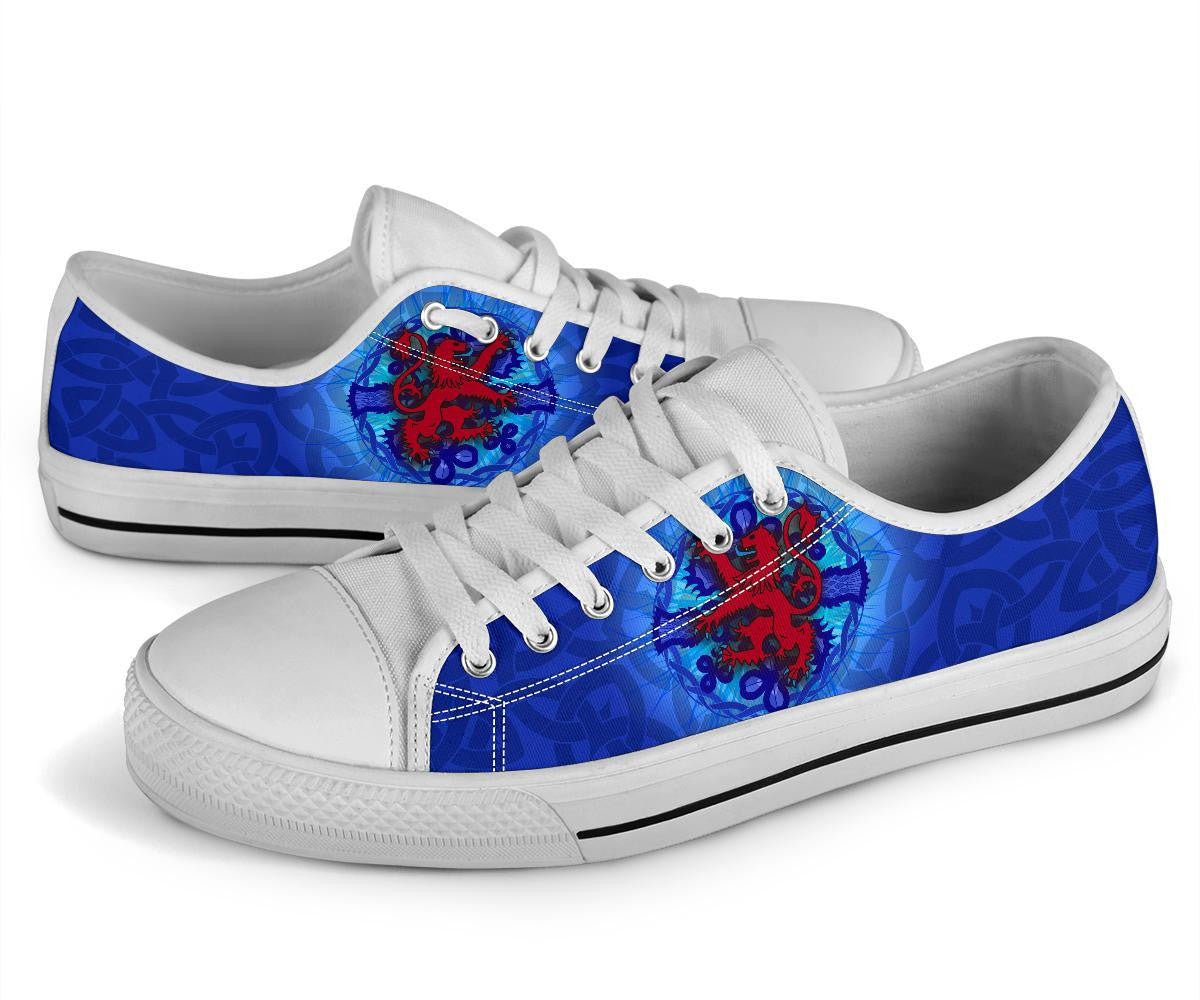 Scotland Celtic Low Top Shoes Lion With Scotland Thistle