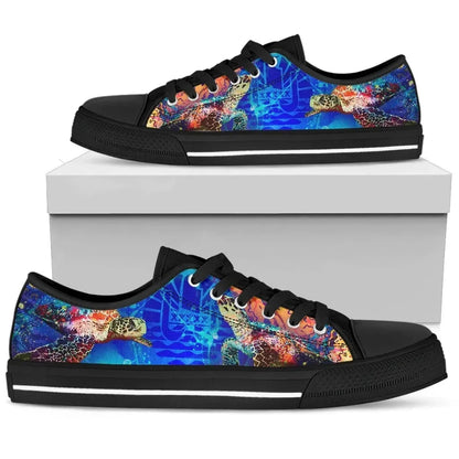 Tahiti Polynesian Low Top Shoes Coral Treasure